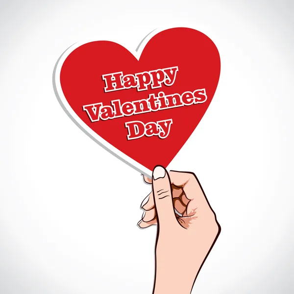Valentijn hart word in de hand — Stockvector