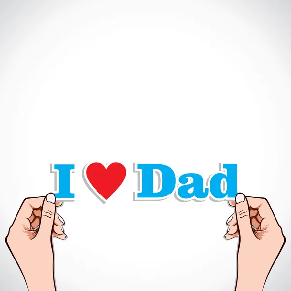 Love for dad — Stock Vector