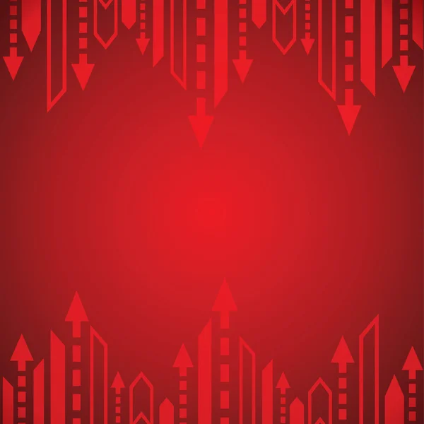 Arrière-plan flèche rouge — Image vectorielle