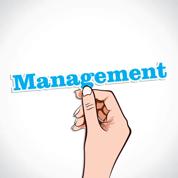 Management Word in hand — Stock Vector