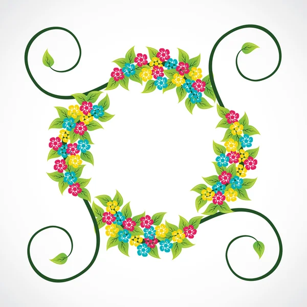 Bouquet couleur fleur feuille vintage — Image vectorielle