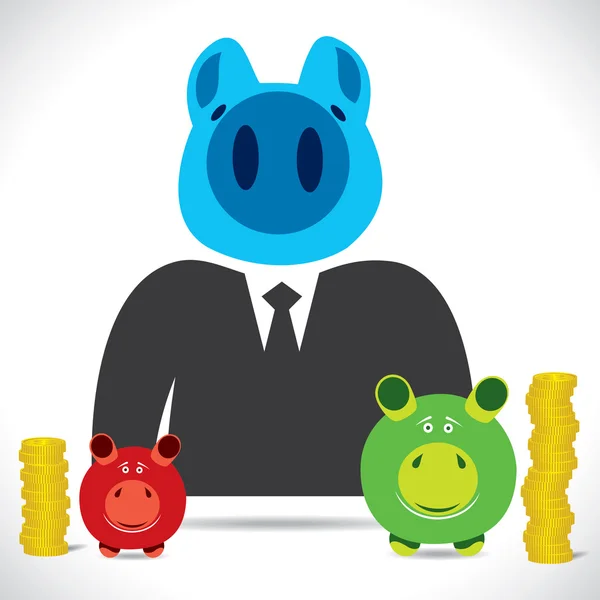 Piggy men — Stock Vector