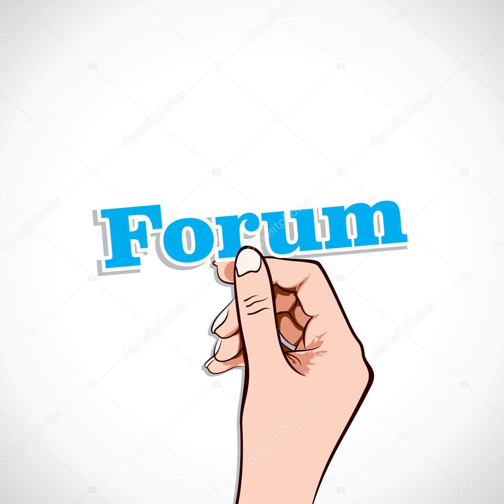 Forum word in hand
