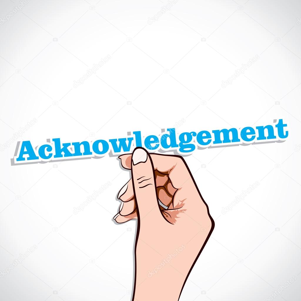Acknowledgement word in hand Stock Vector © designwork07 #24284603 Acknowledgement word in hand Stock Vector © designwork07 #24284603