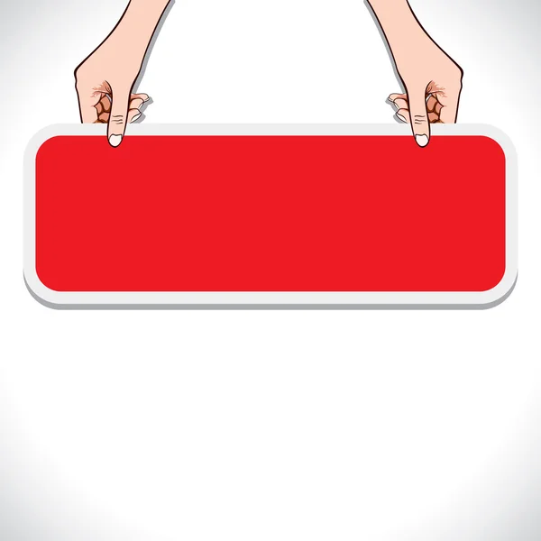 Red blank message board — Stock Vector