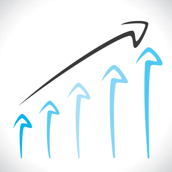 Gráfico de crescimento — Vetor de Stock