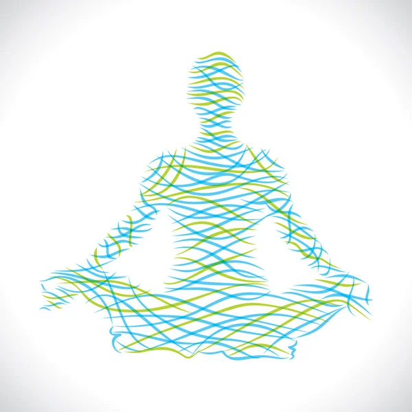 Abstrait yoga fille — Image vectorielle