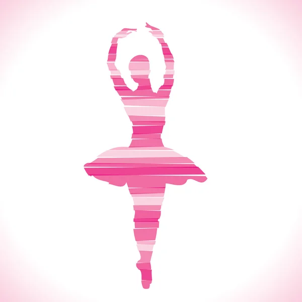Pink dancing girl — Stock Vector
