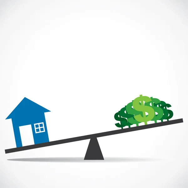 집 가격 증가 개념 — 스톡 벡터