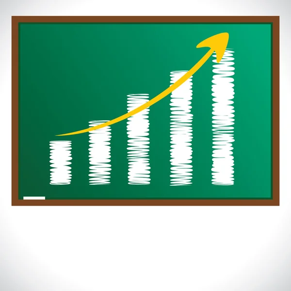 Gráfico de mercado — Vector de stock