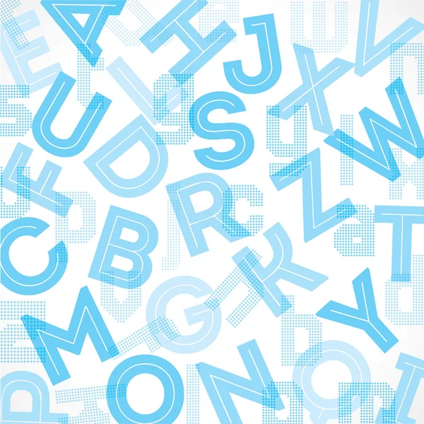 Blue alphabet background — Stock Vector