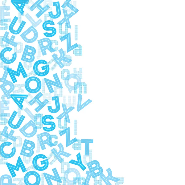 Blue alphabet background — Stock Vector