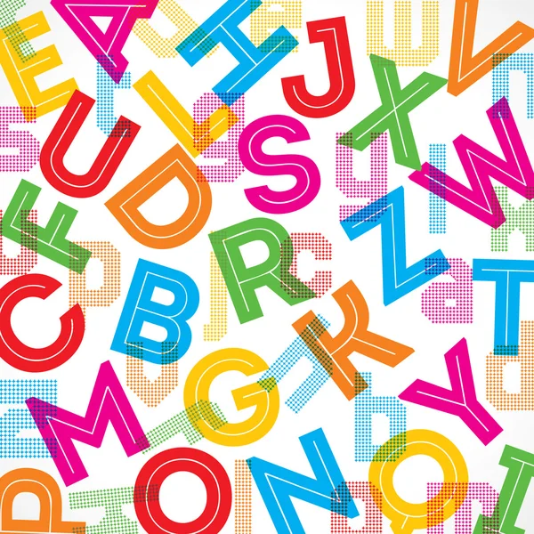 Colorful alphabet background — Stock Vector