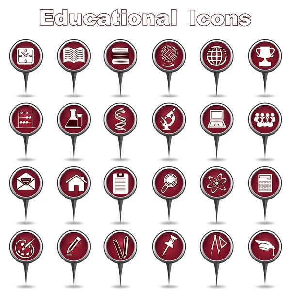 Set of Educational Icons — Stock Vector
