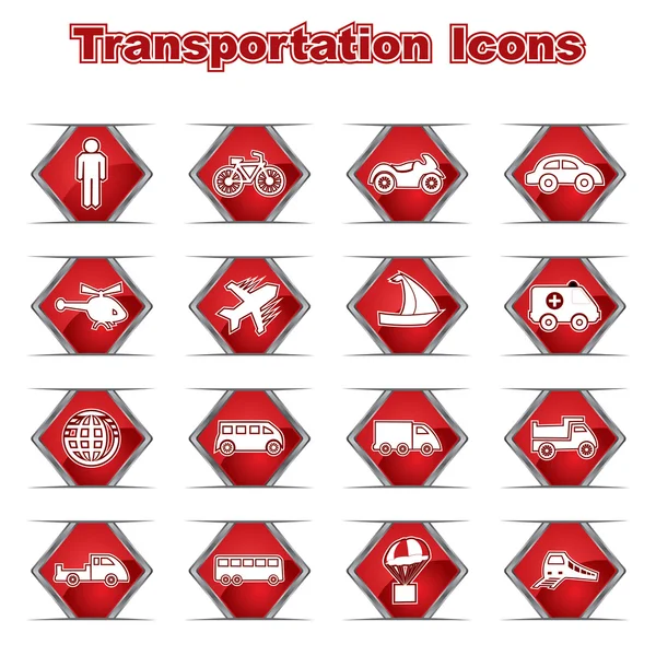 Conjunto de iconos de transporte — Vector de stock