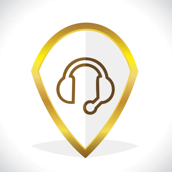 Headphone ,earphone Icon Design — Stock Vector