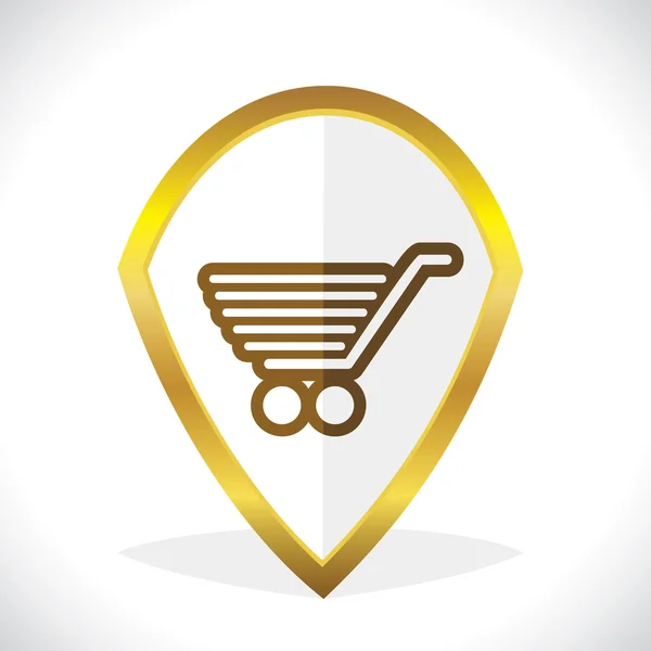Shopping cart Icon Design — Stock Vector