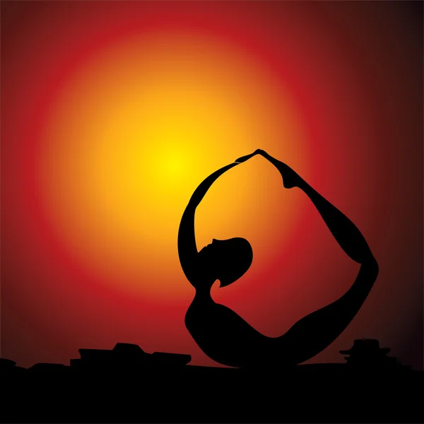 Femme de yoga figure — Image vectorielle