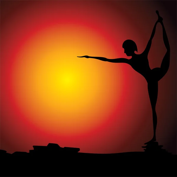 Femme de yoga figure — Image vectorielle