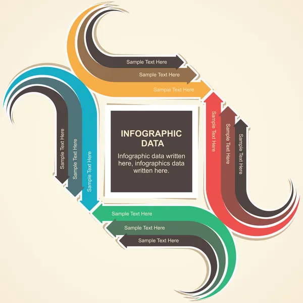 Infographie colorée — Image vectorielle