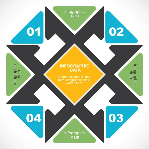 Färgade info-grafik — Stock vektor