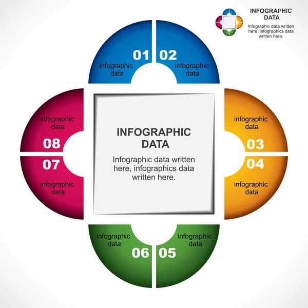 Yaratıcı bilgi-grafik tasarım — Stok Vektör