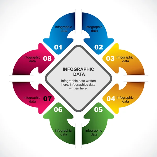 Desenho infográfico de seta — Vetor de Stock