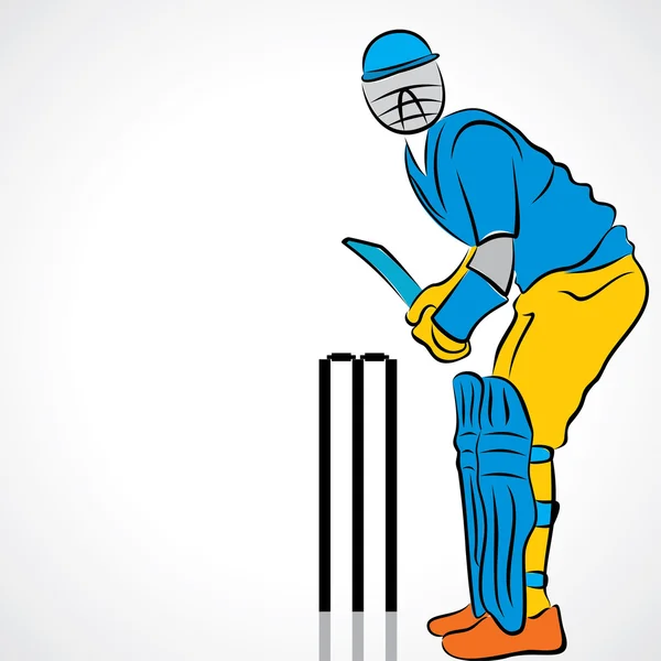 Jogador de críquete —  Vetores de Stock