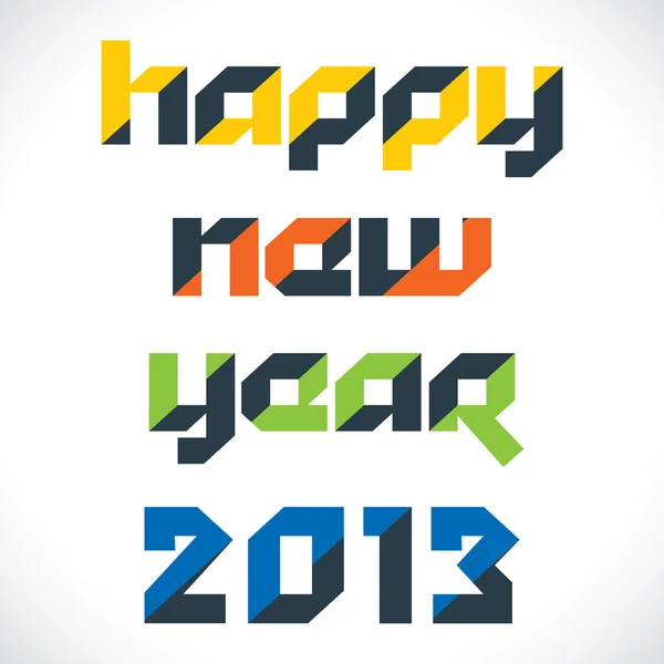 Feliz año nuevo 2013 diseño creativo — Archivo Imágenes Vectoriales