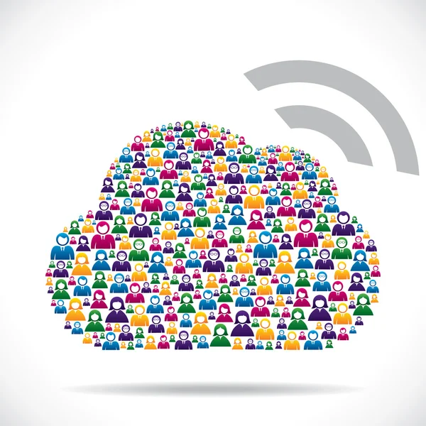 Сделать социальные сети облачными — стоковый вектор
