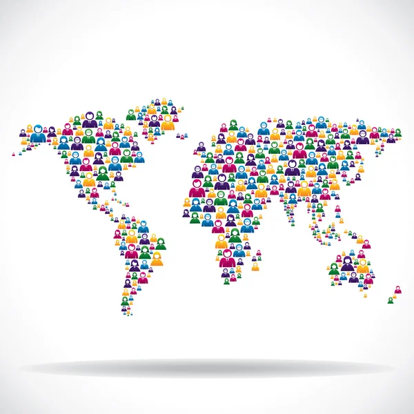 เครือข่ายสังคมทั่วโลก — ภาพเวกเตอร์สต็อก