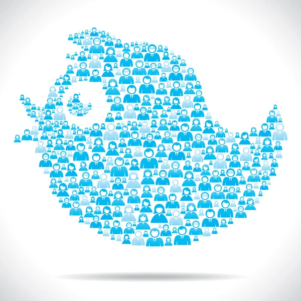 Tweet diseño de aves con Vector de stock