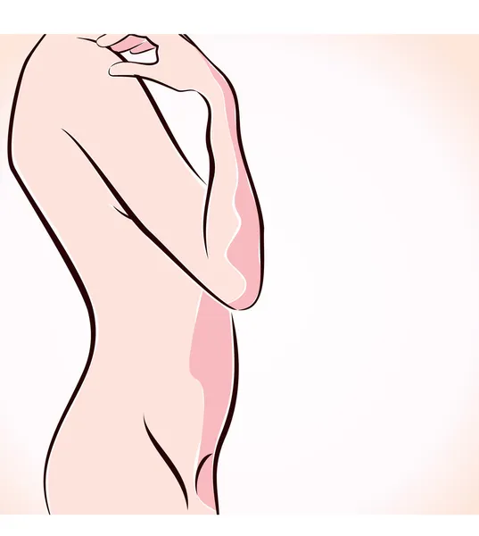 抽象的裸体女人 — 图库矢量图片