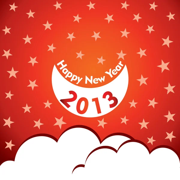 Tarjeta de felicitación de Año Nuevo, 2013 — Vector de stock