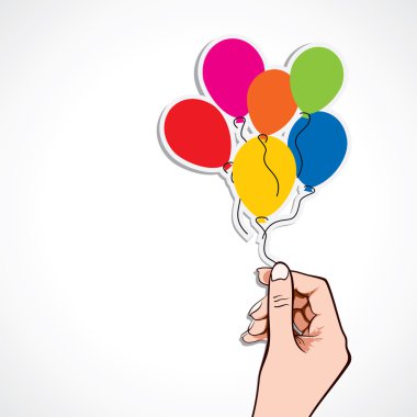baloons el çizimde