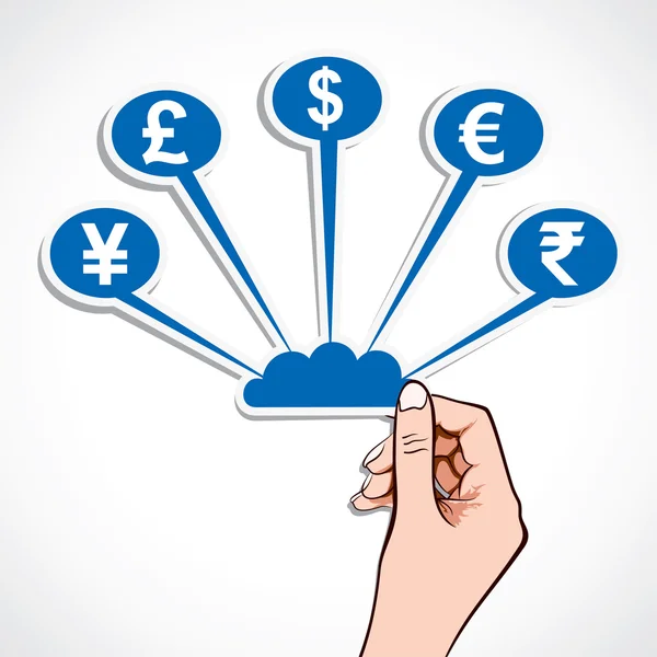 Vetor de estoque de sinal de moeda de país diferente — Vetor de Stock