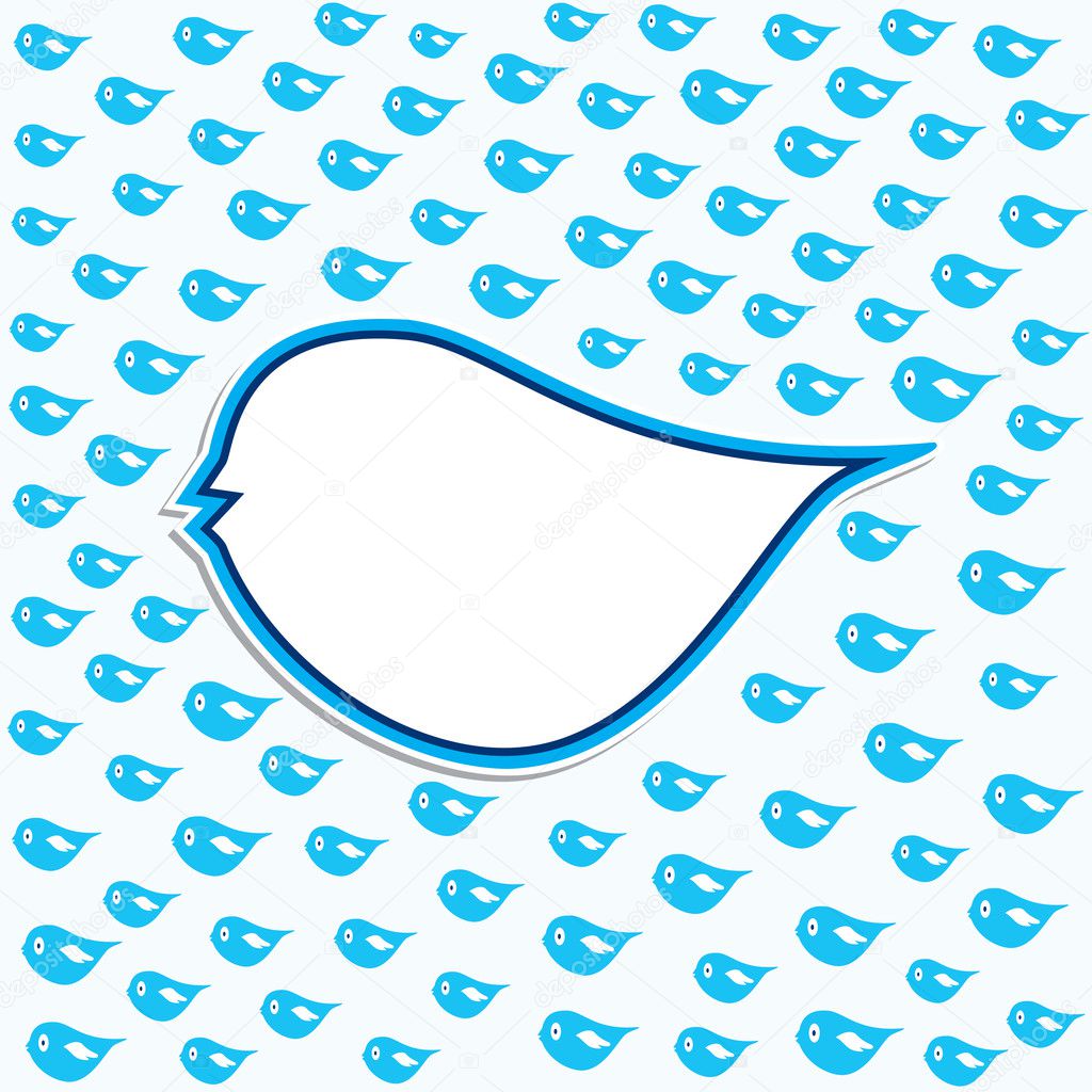 Tweet bird design with gear stock vector