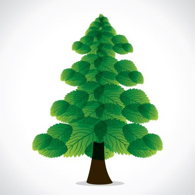 Noel yeşil ağaç hisse senedi vektör