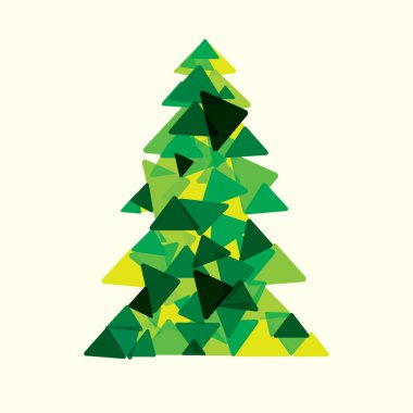 yeşil üçgen merry christmas tree