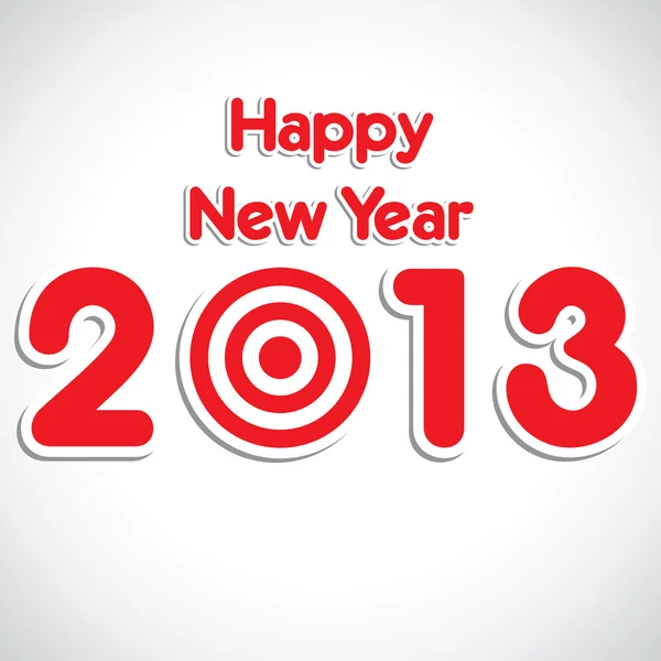 Nueva tarjeta de felicitación del año 2013 — Vector de stock