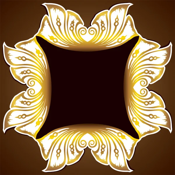 Design classique doré sur brun — Image vectorielle