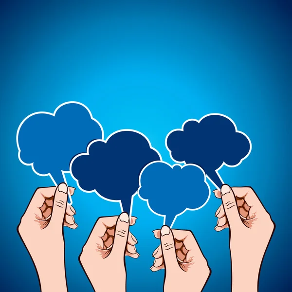 Cloud computing in hand stock vector — Stock Vector