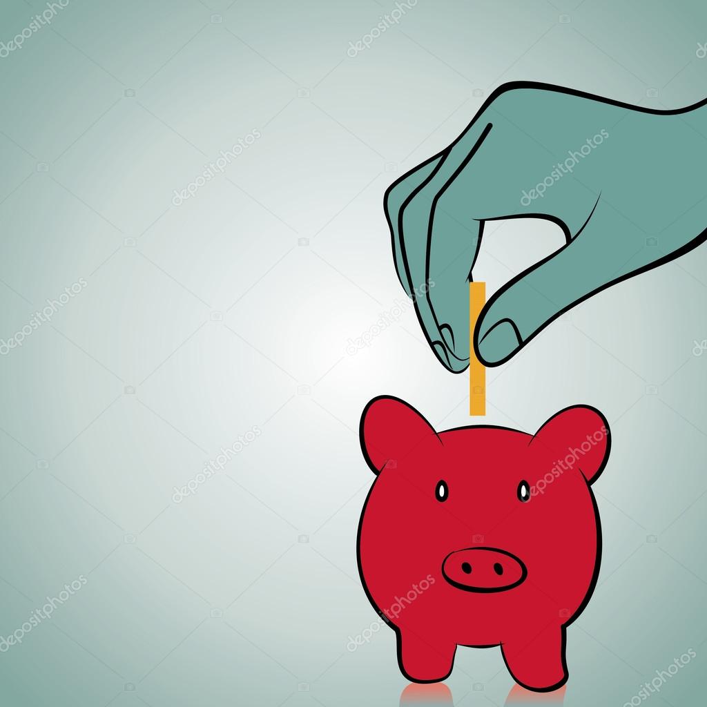 piggy save money concept stock vector