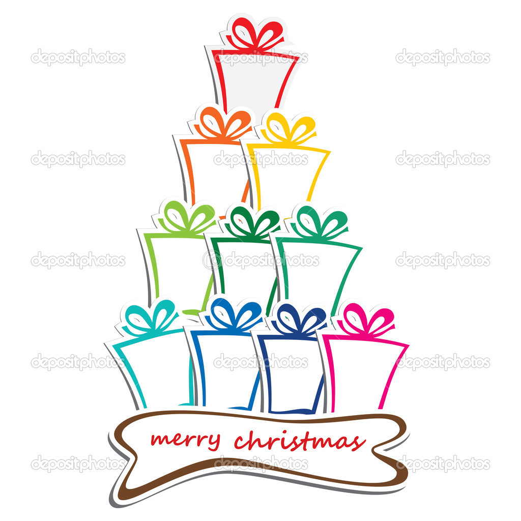 Stack of colorful gift background