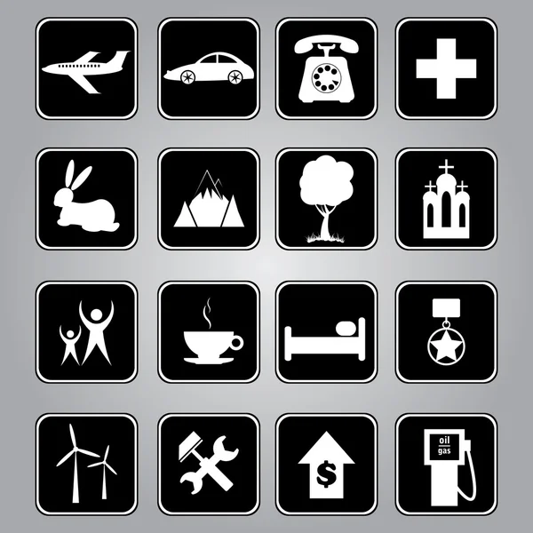 Travel and tourism icons — Stock Vector