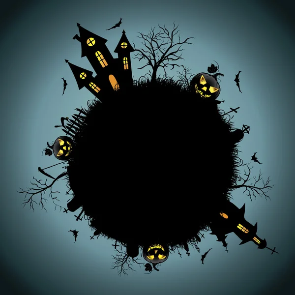 Fondo noche de Halloween — Vector de stock