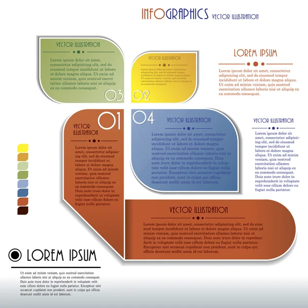 Numaraları infographics şablonu. vektör çizim — Stok Vektör