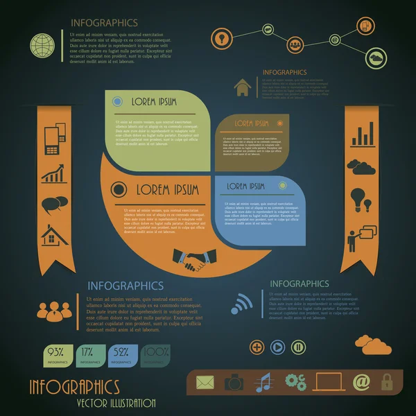Infographics. Ontwerpsjabloon. vectorillustratie — Stockvector