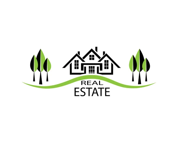 Real estate. Vektoros illusztráció ház fehér háttér — Stock Vector