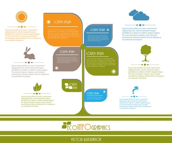 Design moderne Modèle d'entreprise écologie. Illustration vectorielle — Image vectorielle